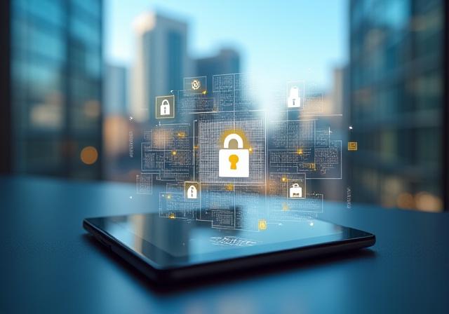 Conceptual image of digital security and data protection